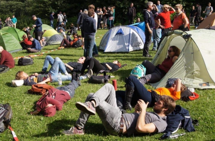 Das NoG20-Camp wurde heute komplett aufgebaut