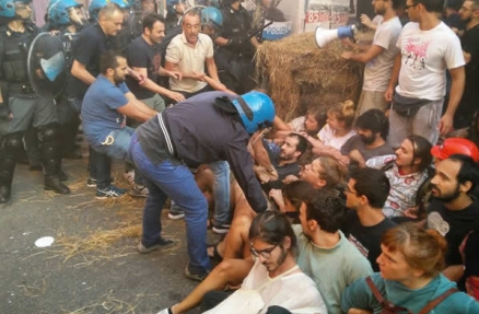 Räumung in Bologna, August 2017